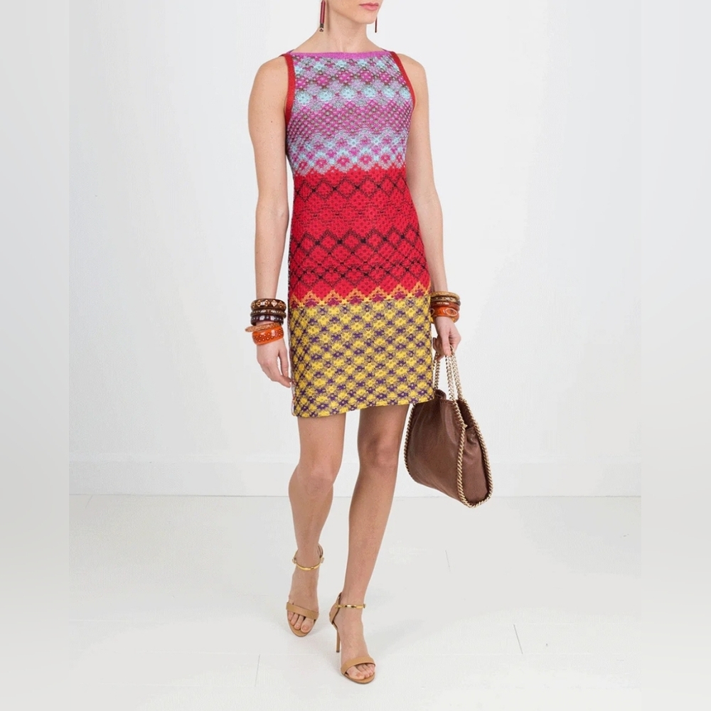 MISSONI Pizzo Rombo Lame Shift Dress